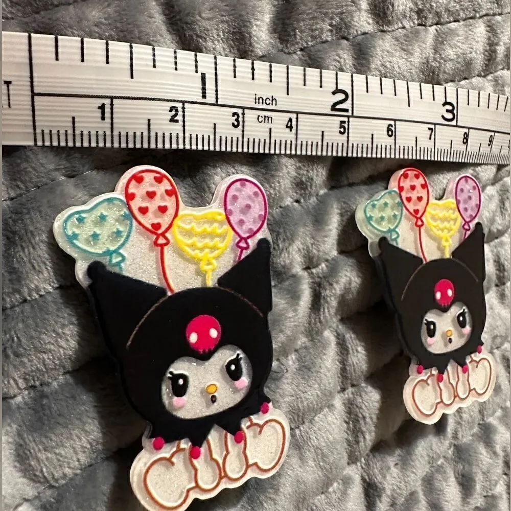 Gothic Sanrio Kuromi 2pcs Hair Accessories Hair Clip's adorable & sp… New